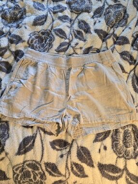 Old Navy Light Beige High-Waist Linen Shorts